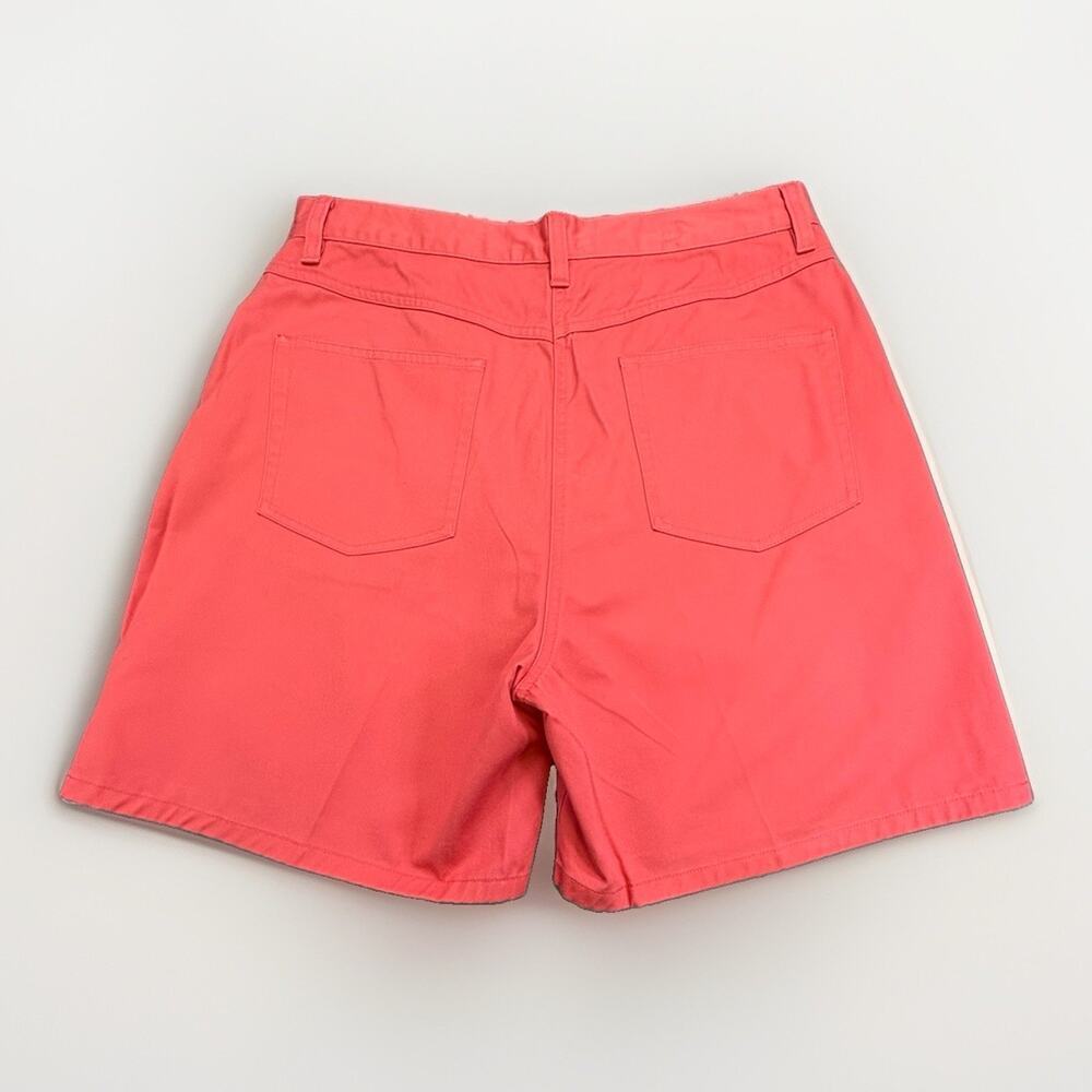 L.L. Bean Women's Shorts Size 14 Regular Coral Red Cotton Twill Chino Flat Front - Picture 2 of 8